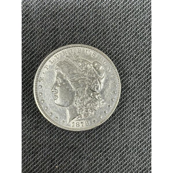Excellent 1878 Morgan Silver Dollar - 7 Tail Feather