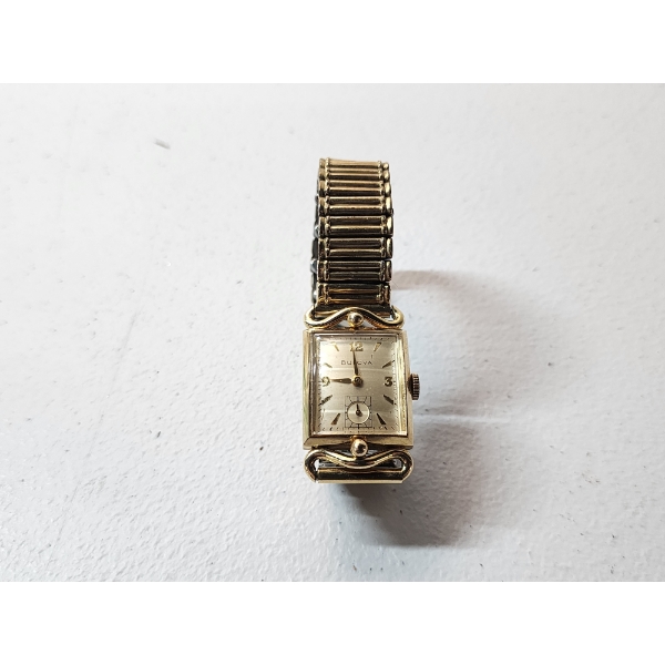Gorgeous 10K Rolled Gold Plate Bezel Bulova Watch