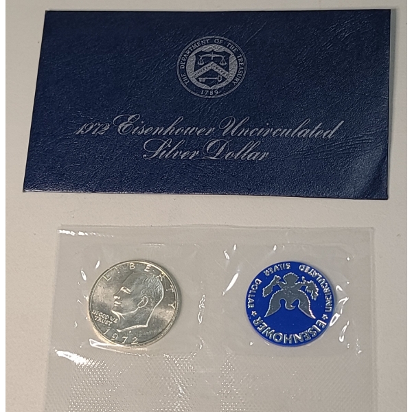 1972 Eisenhower Uncirculated Silver Dollar