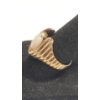 Image 2 : Vintage 14K Yellow Gold Cocktail Ring With Pear-shaped Australian Opal - Size 7.5 - Weight: 7.1g