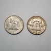Image 2 : Two 1953-D United States 90% Silver Franklin Half Dollars - FV: $1.00