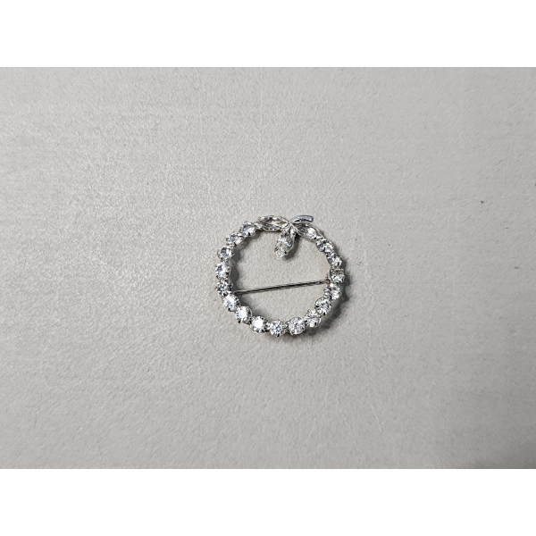 Sterling Silver Circle Pin TW: 2.9g
