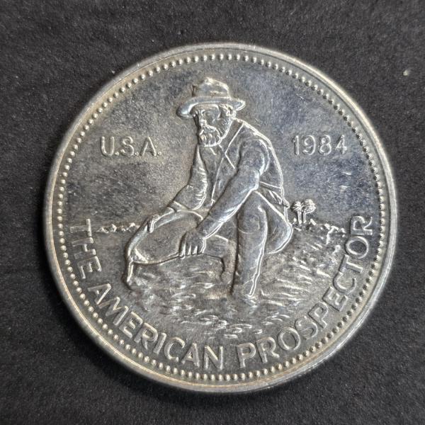 1984 Engelhard Prospector Silver Round - 1 Troy Ounce .999 Silver