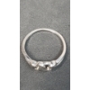 Image 6 : 10K White Gold Interlocking Double Heart Infinity Band Ring With Diamonds - Size: 7.5 - Weight: 1.6g