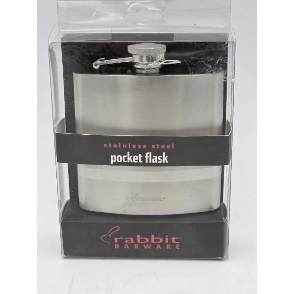 Brand New Rabbit Barware Stainless Steel 6oz Flask
