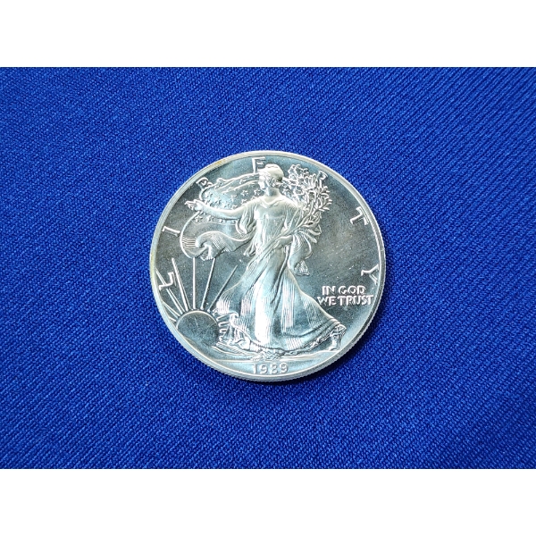 1989 $1 Silver American Eagle - 1oz Fine Silver