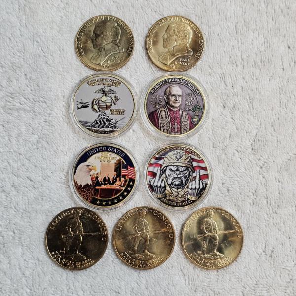 Nine Piece Collection Of Vintage And Commemorative Coins