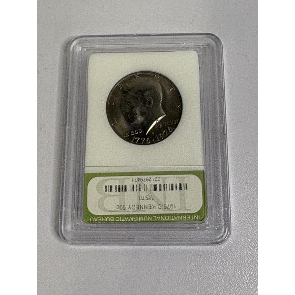 1976-D Kennedy 50c MS70 - FV $0.50 - 1776-1976 in Sealed INB Case