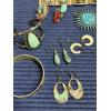 Image 2 : Costume Jewelry Lot of Beautiful Turquoise Items! - Several Earrings - Bracelets - Pins - Etc.