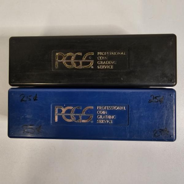 Two Official PCGS Plastic 20 Coin Slab Storage Boxes