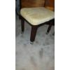 Image 2 : Pair Of Upholstered Ottomans On Wheels 22" x 18" x 16" - Excellent