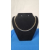 Image 1 : 14K Gold Simple Choker Flat Rope Chain Necklace - Weight: 31.5g