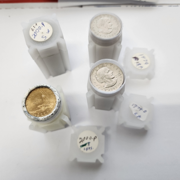 Four Assorted $25.00 Rolls of United States Dollar Coins - Total FV: $100.00