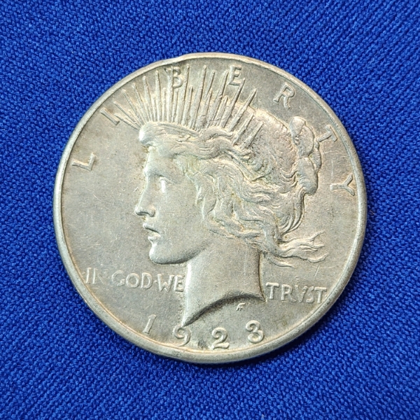 United States 1923-S Silver Peace Dollar - 90% Silver