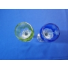 Image 2 : 2 Stunning Murano Crystal Wine Glasses - 6in. Tall