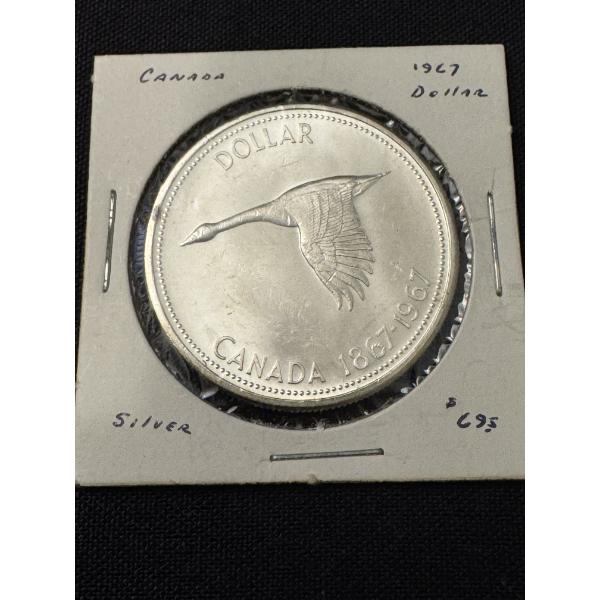 1967 Canadian Silver Dollar - Incredible Coin - Mint Condition