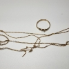 Image 3 : 10K Yellow Gold Scrap Chain and Ring - TW: 3.5g