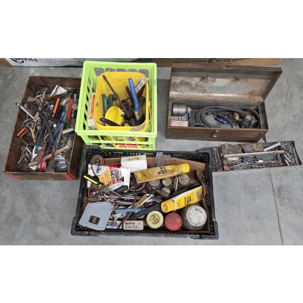 Milwaukee Hole Shooter, Tool Box, Drill Bits, Hand Tools & Garage Items -No Shipping Available