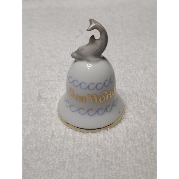 Vintage Sea World Collectible 3 Inch Tall Bell Featuring Dolphin - Made in Japan 