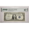 Image 1 : PMG 67 Superb Gem Unc 1957A $1 Silver Certificate Fr#1620 (MA Block) - More Rare!