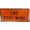 Image 1 : Road Sign - LARGE 48 x 24 Aluminum "End Road Work" Sign - See Pics