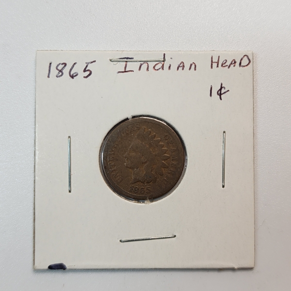 RARE 1865 Indian Head Cent - Scarce Date Early Cent! 
