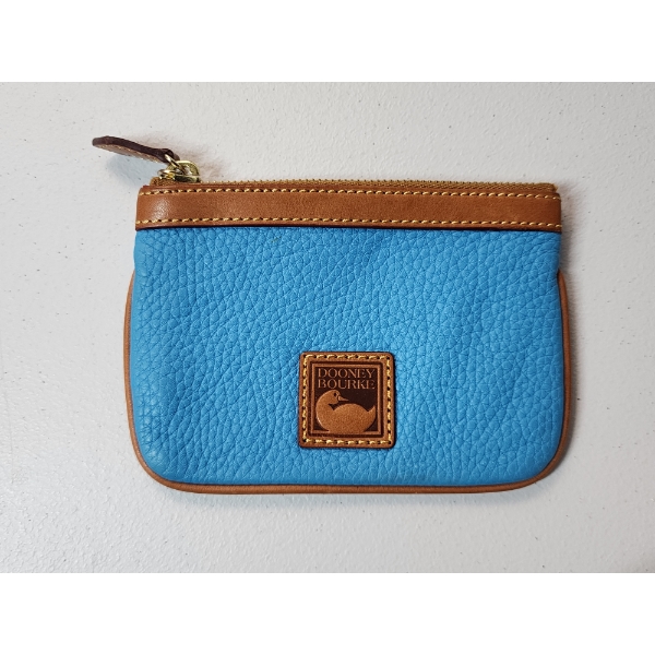 Dooney & Bourke Medium Leather Blue Coin Wallet - Great Condition