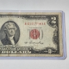 Image 3 : United States Series 1953 $2 Red Seal Note in Holder