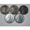 Image 4 : x5 1943 Lincoln Steel Wheat Cents 