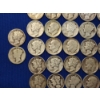 Image 4 : x32 Assorted Year Roosevelt and Mercury Silver Dimes FV: $3.20
