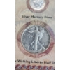 Image 4 : Silver 1944 Mercury Dime & 1944 Walking Liberty Half Dollar In Display & Tribute 1927D Double Eagle 