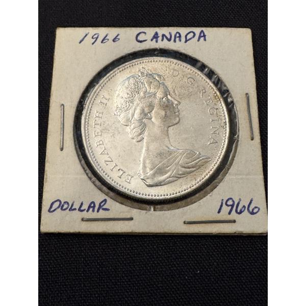 1966 Canadian Silver Dollar - Excellent Condition