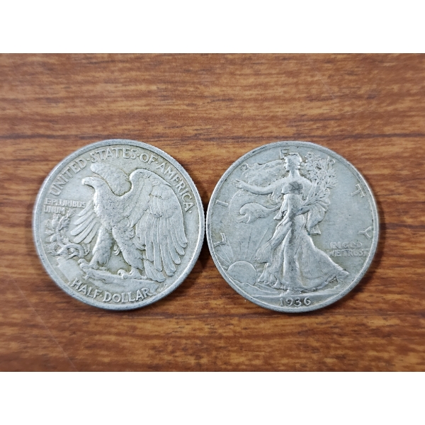 $1.00 Face Value in Assorted 90% Silver Walking Liberty Half Dollars - SEE DESCRIPTION!