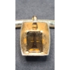 Image 4 : 14K Gold Necklace With Large Brown Stone - Weight: 31g