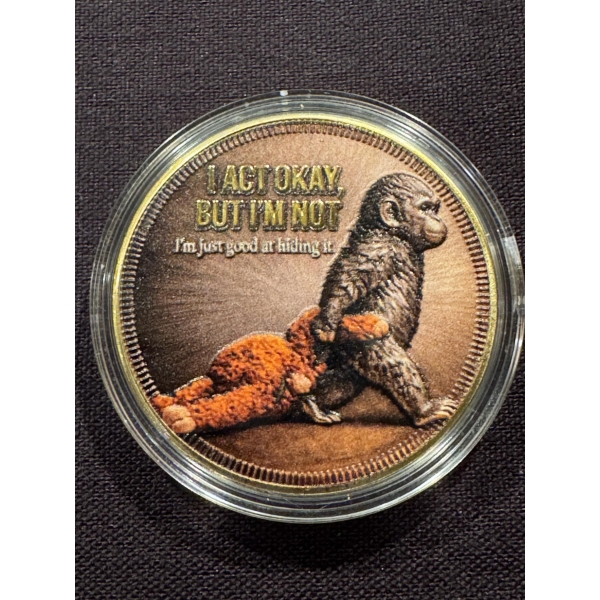 Limited Edition PUNCH THE MONKEY Challenge Coin - Mint Condition In Capsule!