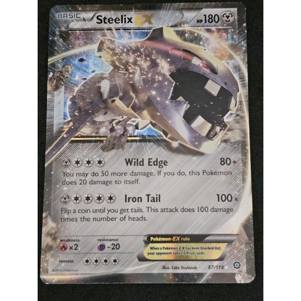 Steelix EX 67/114 Rare Vintage Pokemon Trading Card