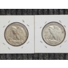 Image 4 : Two 90% Silver United States Walking Liberty Half Dollars ~ $1.00 Face Value