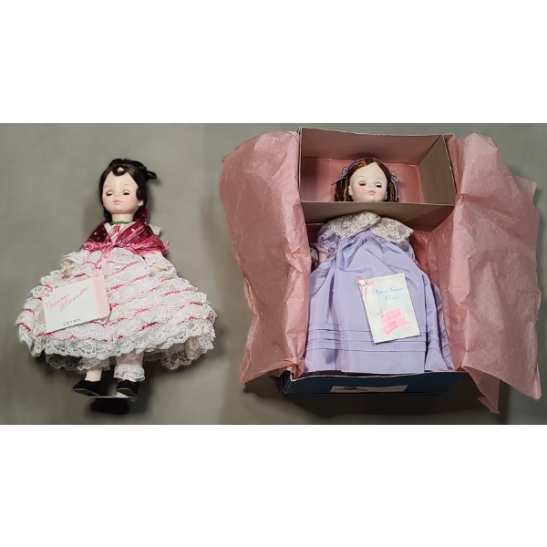 (2) Vintage 13" Porcelain Madame Alexander Dolls - Carmen & Mimi
