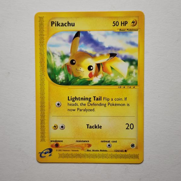 Pikachu 124/165 Non Holo E-READER Vintage Pokemon Trading Card