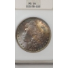 Image 2 : NGC 1882 MS 64 Morgan 90% Silver Dollar In Vintage Slab - Rainbow Toning