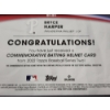 Image 6 : 2022 Topps BH-BH Bryce Harper Philadelphia Phillies Commemorative Batting Helmet Card