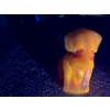 Image 2 : Degenhart Dogs - Tangerine - Adorable Uranium Glass Dog Figurine - ~2.5 inches 