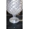 Image 3 : Large antique Indiana Glass Diamond Point Cut/Pressed Glass Vase - 12" Tall With 10 1/2" Diameter
