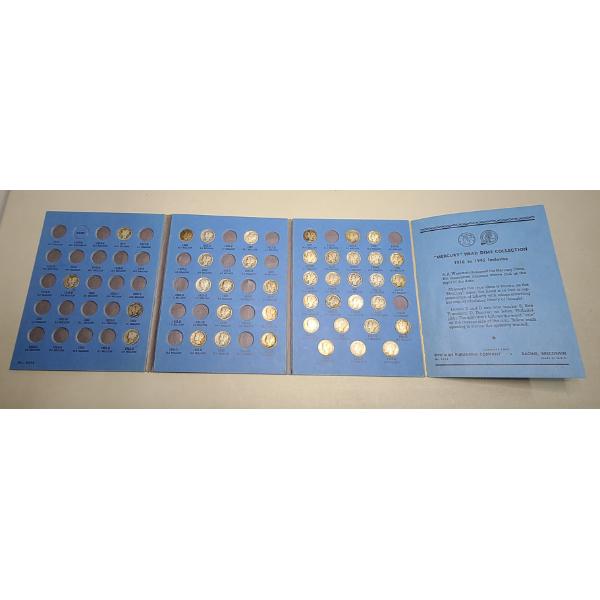 Whitman Mercury Head Dime 1916-1945 Coin Collection Book With Face Value Of: $4.10