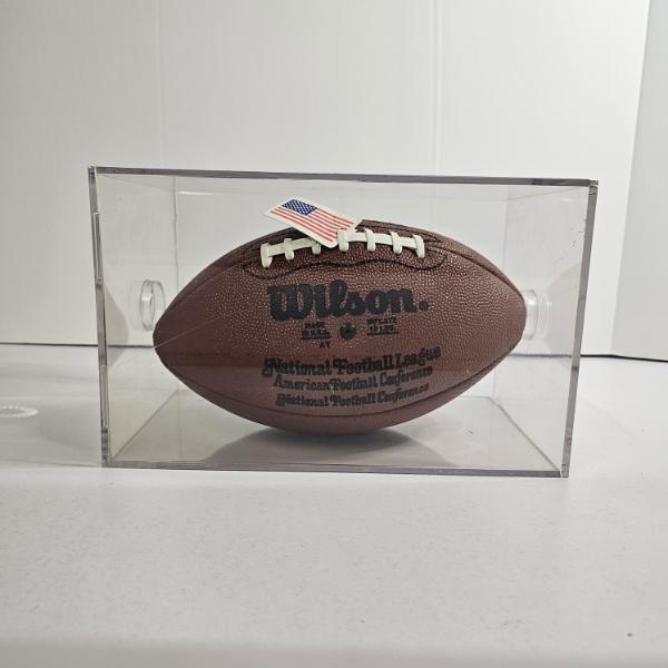 John Madden Autographed Wilson National Football League Football In Acrylic Display Case