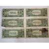 Image 6 : Six Assorted United States $1 Blue Seal Silver Certificates FV: $6.00