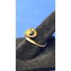 Image 2 : Vintage 14K Gold Emerald And Diamond Bypass Ring - Size 5 - Weight: 2.6g