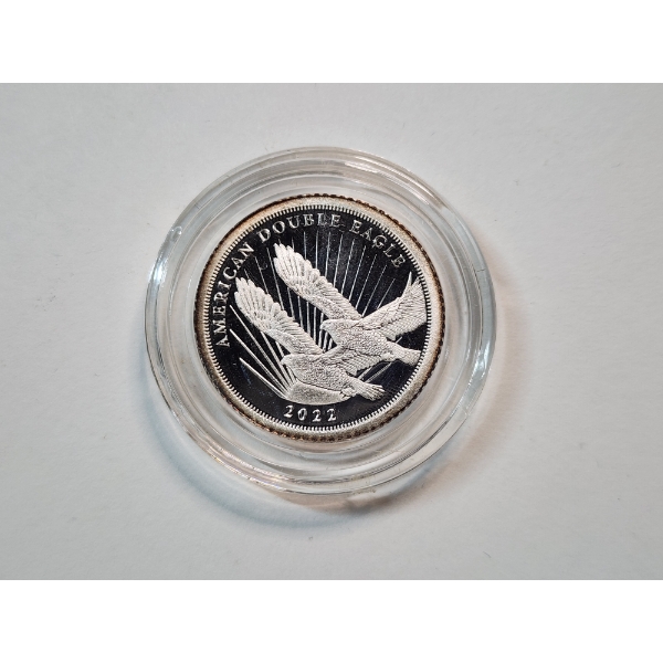 2022 Cooks Island American Double Eagle 1/4th oz .999 Pure Silver $2 Coin - In Capsule 