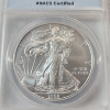 Image 4 : ANACS SP69 2008-W American Silver Eagle Satin Finish 2007 Reverse Die Design -1 oz .999 Fine Silver 