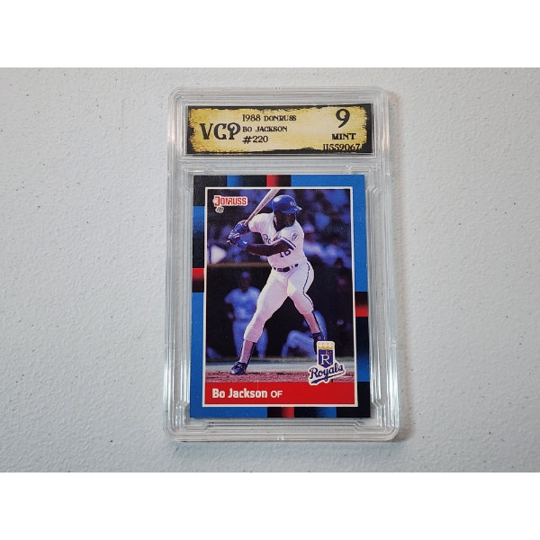 1988 Donruss #220 Bo Jackson Baseball Card - Graded Mint 9 VCP